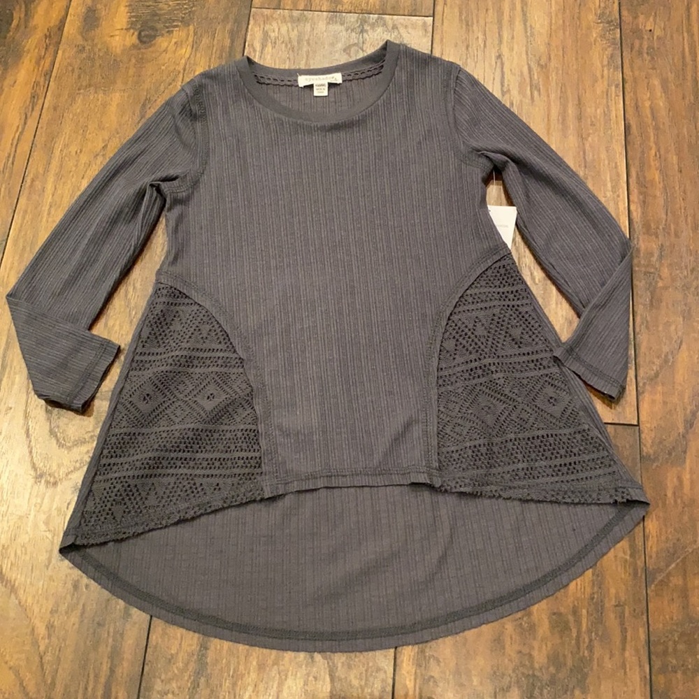 Eyeshadow Girls High Low Textured Top